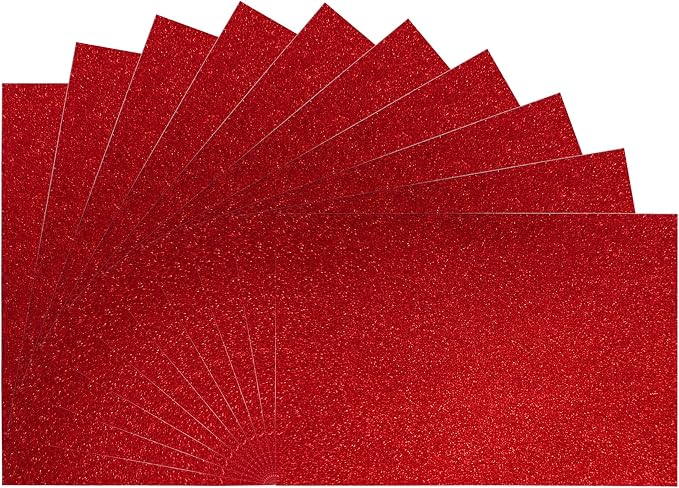pson 10Pcs 7.8 x 11.8 Inch Shiny Self-Adhesive EVA Foam Sheets