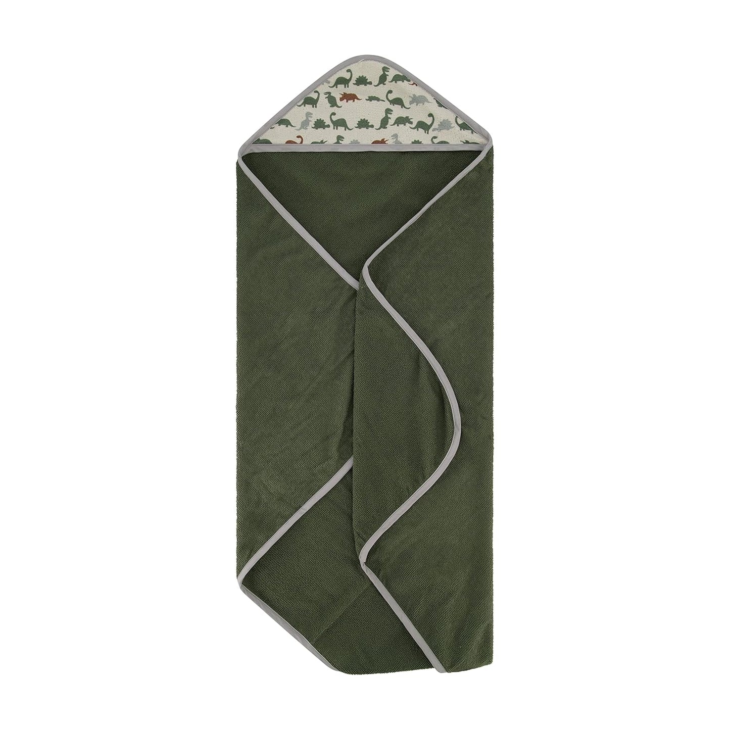 Cudlie Buttons & Stitches Baby Boy 3 Pack Rolled/Carded Hooded Towels in Dino Roar Print (GS71721)