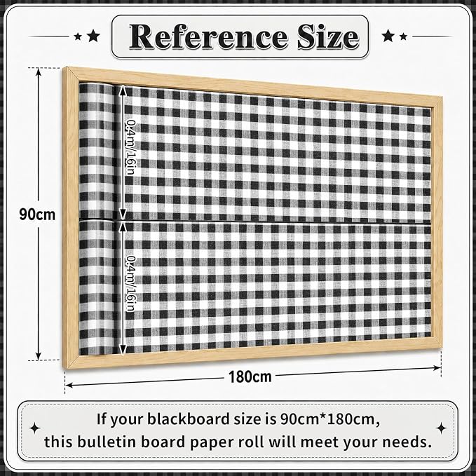 Black White Buffalo Bulletin Board Roll Non-Woven Fabric Poster 16in X 12ft |