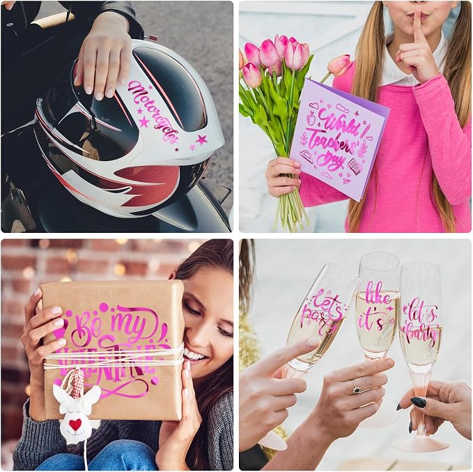 WRAPXPERT Pink Permanent Vinyl Chrome, Chrome Mirror Metallic Hot Pink