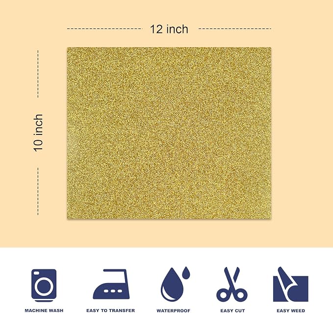 Glitter Puff Heat Transfer Vinyl, 12in X 10in 13pcs Iron on | 3D Puff, Wash No