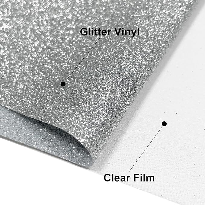 Efuncro- 10 Pack Glitter HTV 12'' x 10'' Heat Transfer Vinyl Bundle, Iron on