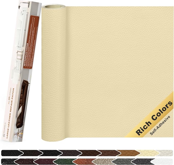 KING MOUNTAIN Leather Repair Patch, 12 x 60 Inches Self-Adhesive Repair Tape