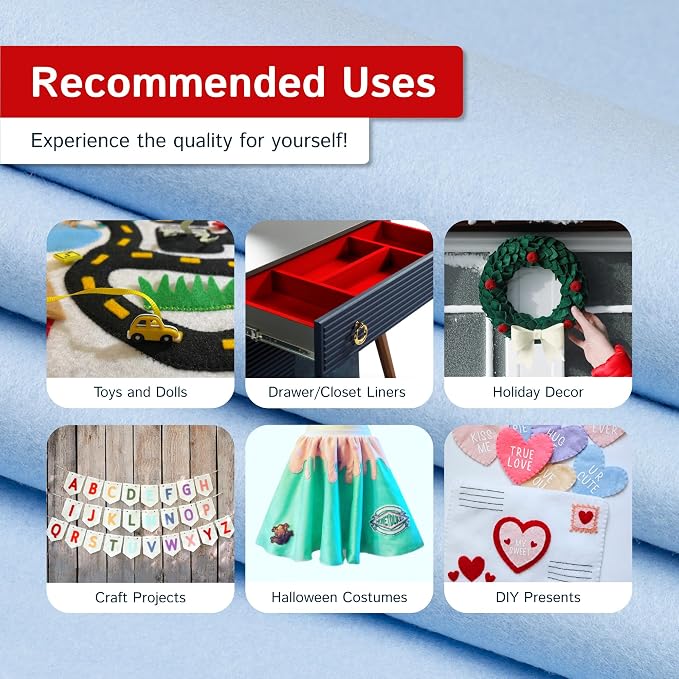 The Felt Store Craft Felt by The Yard – Soft, Durable Felt Fabric