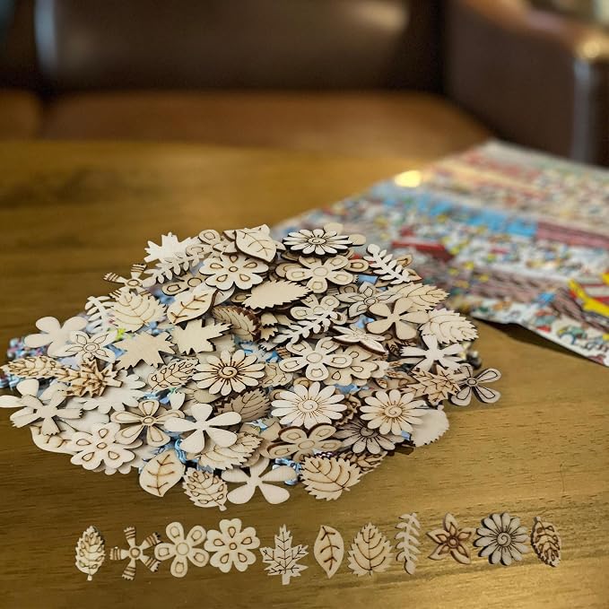 100 Pcs Unfinished Wooden Cutouts