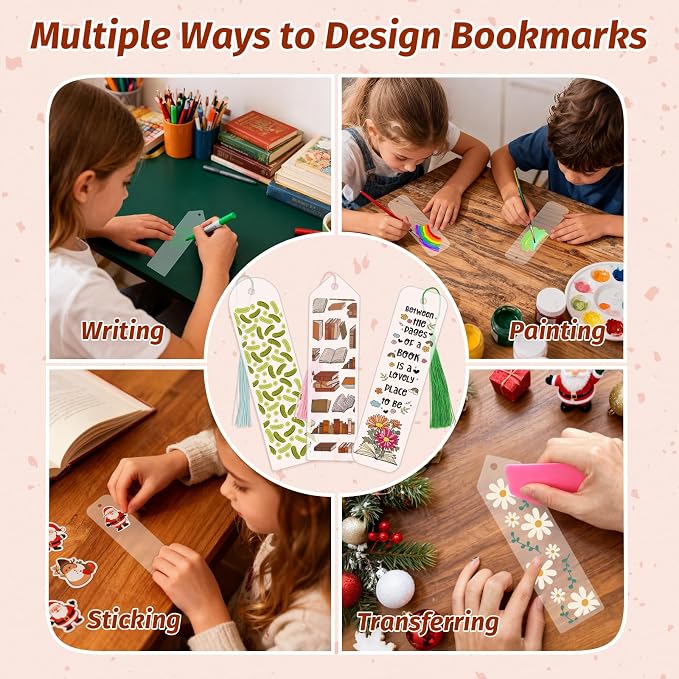 120Pcs Acrylic Bookmark Blanks Kits