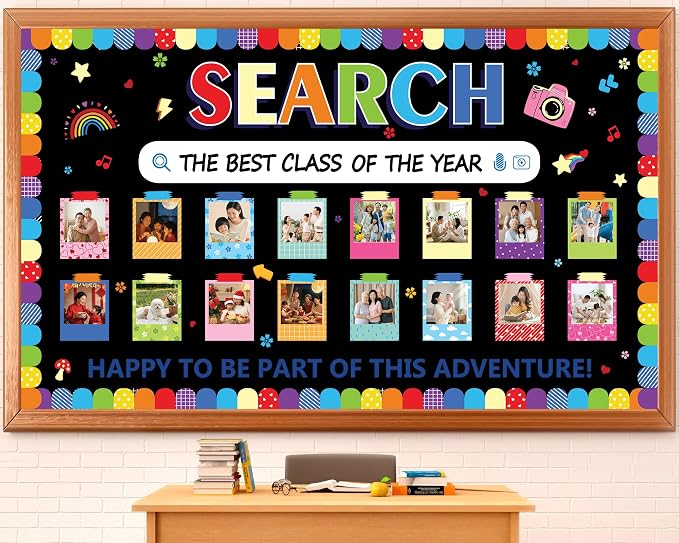 Photo Display Bulletin Board Kit Welcome Back to School Search Adventure