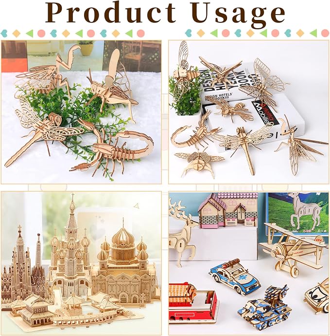 50 Pack Unfinished Wood Pieces, 4 x 6 Inch Thin Plywood Wood Squares