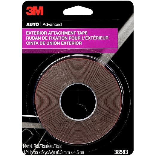 3M Exterior Attachment Tape, 1/4 IN X 15 ft