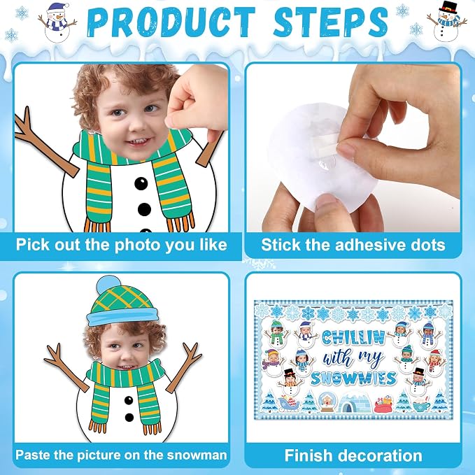 Winter Bulletin Board Decoration Set Christmas Snowman Classroom Decoration