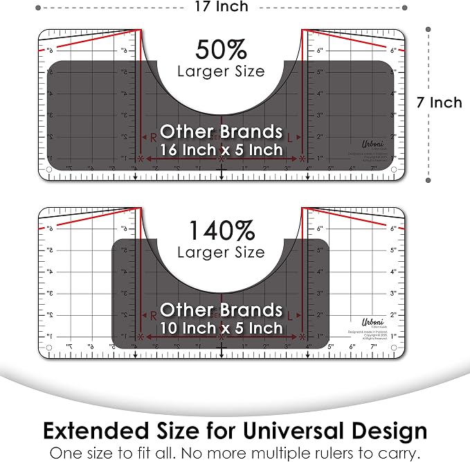 Tshirt Ruler Guide for Vinyl Alignment, Shirt Measurement Tool Placement Center