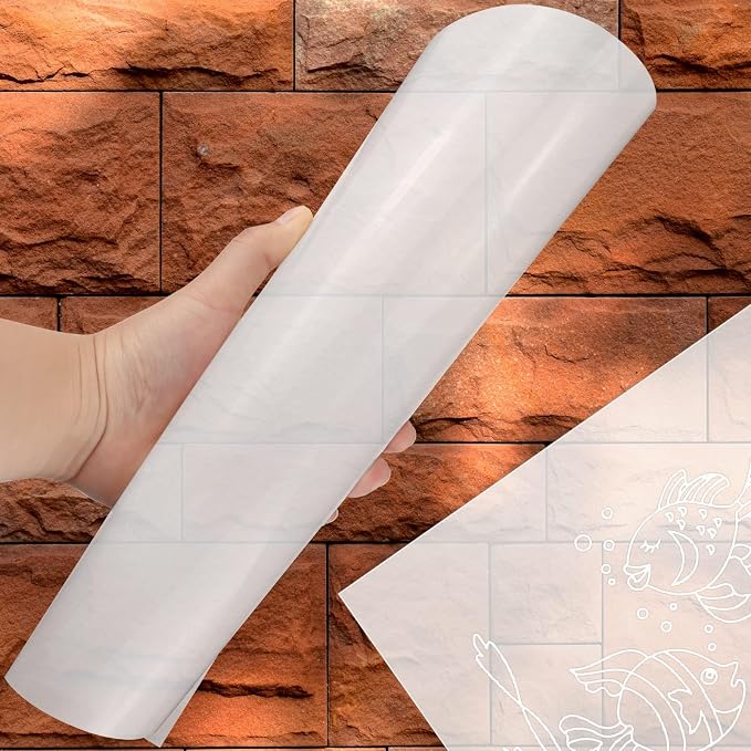 FSWCCK 25 Pcs 10mil 12 x 12 Inch Milky Translucent PET Blank Stencil Sheets