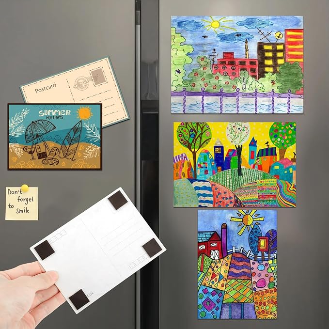 Magnetic Squares Pieces with Adhesive Backing, Self Sticky Magnets