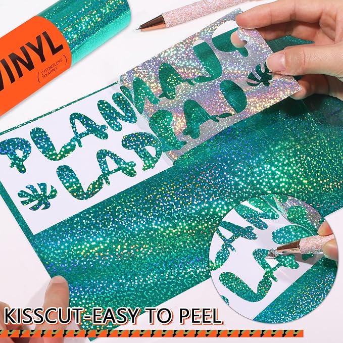 WRAPXPERT Holographic Green Permanent Vinyl