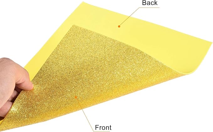 uxcell Gold Tone Shiny EVA Foam Sheets 11 x 8 Inch 2mm Thick