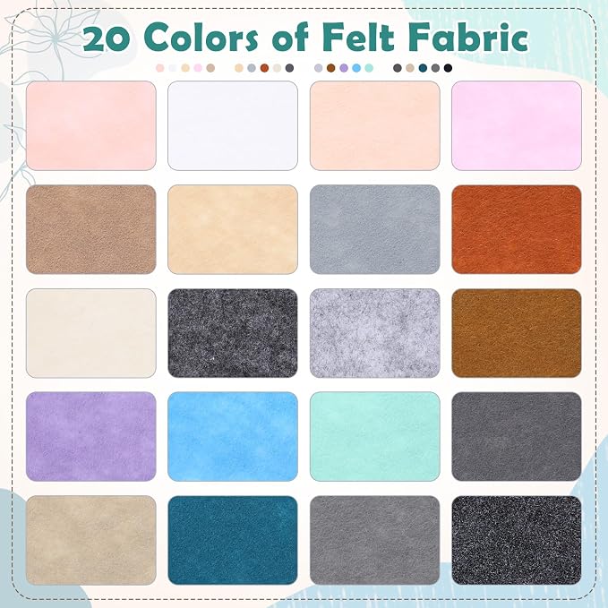 Tegeme 100 Pcs 8 x 12 Inches Felt Fabric Sheet