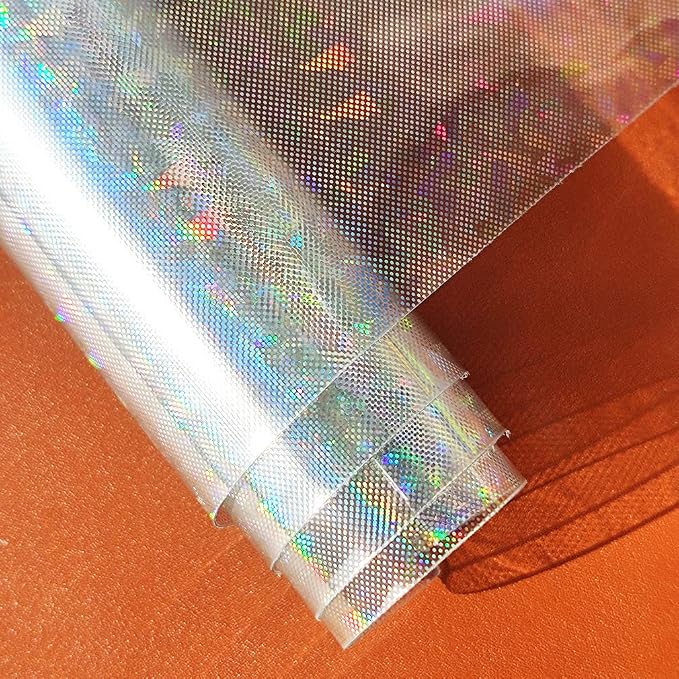HYANG Transparent Fragment PVC Super Clear Holographic Vinyl Faux Leather