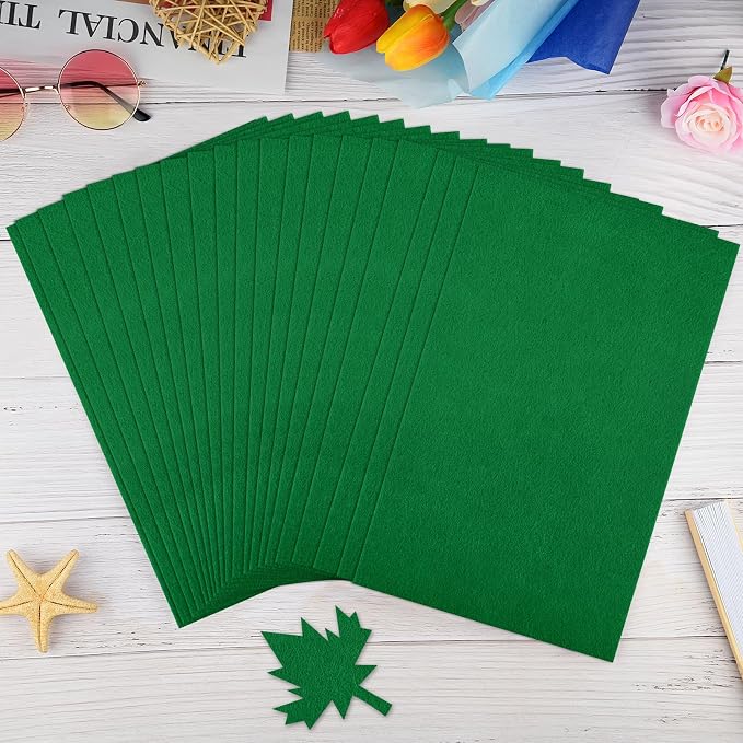 NACHLYNN 20Pcs Self Adhesive Felt Fabric Sheets 7"x11.5" /18x29cm Sticky Back