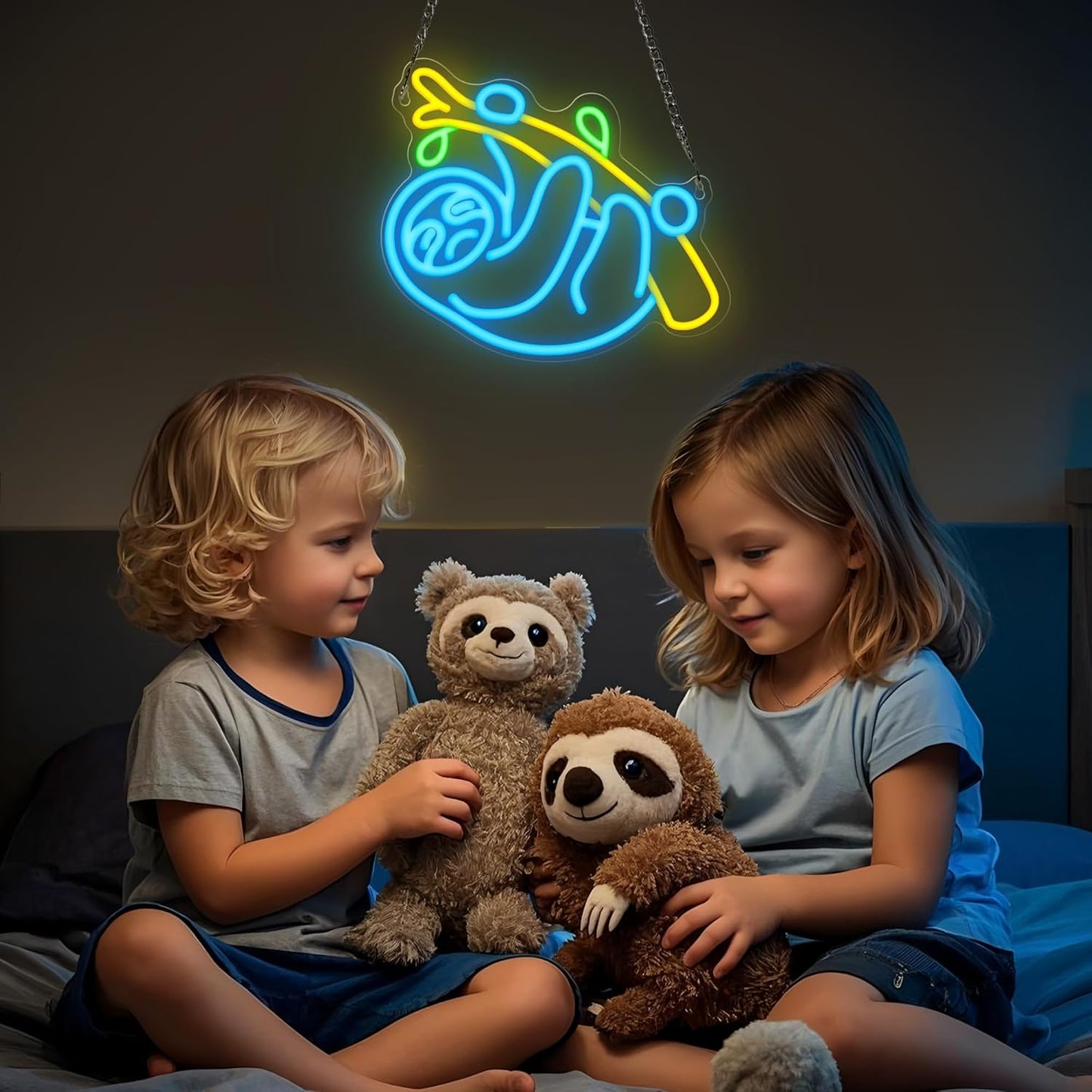 Sloth Neon Sign, Sloth Lamp Wall Decor, Dimmable Birthday Party Decorations for Home, Patio, Garden, Bars, Restaurants, Hotels, Stores, Clubs, Ideal Gift for Friends, Family and Kids