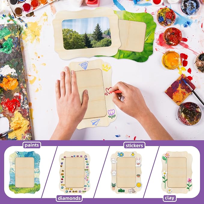 VOKOY 25 Pack Wooden Picture Frames