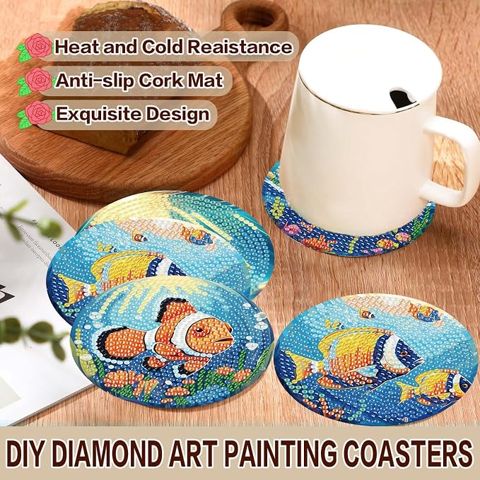 Axquilon Diamond Art Coasters Kit