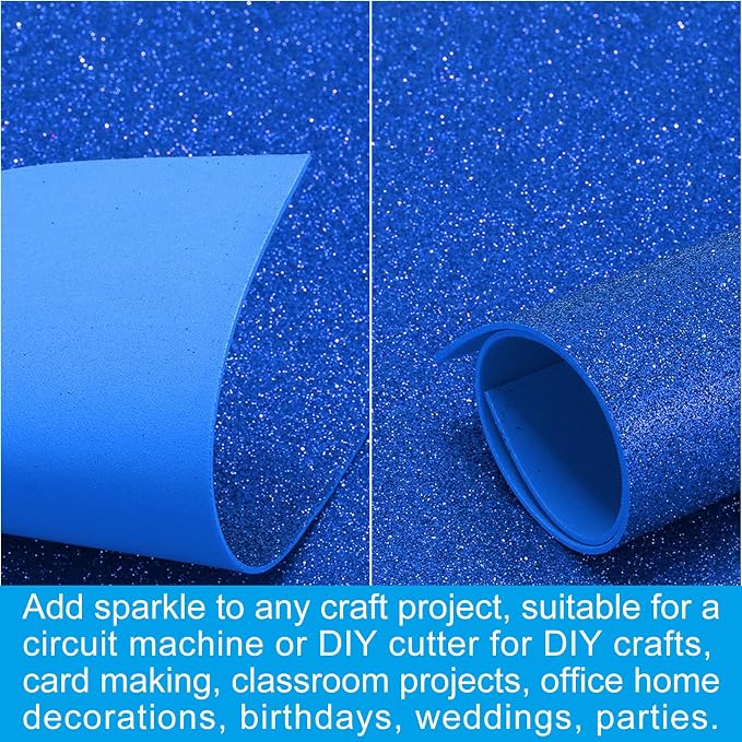 PATIKIL 20 Sheets 2mm Glitter Foam Sheet