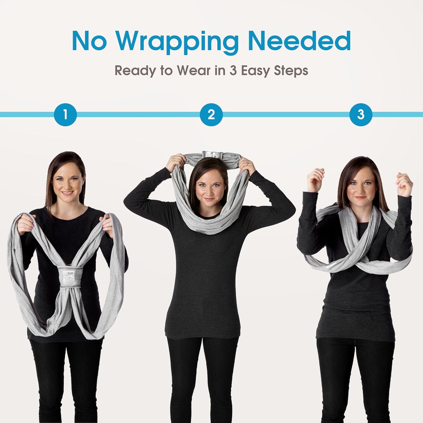 Original Baby K'tan Baby Carrier: #1 Easy Pre-Wrapped, Soft, Slip-On, No Rings, No Buckles | 5 in 1 Baby Sling Gift | The Best Hands Free Infant Wrap | Eggplant | X-Small