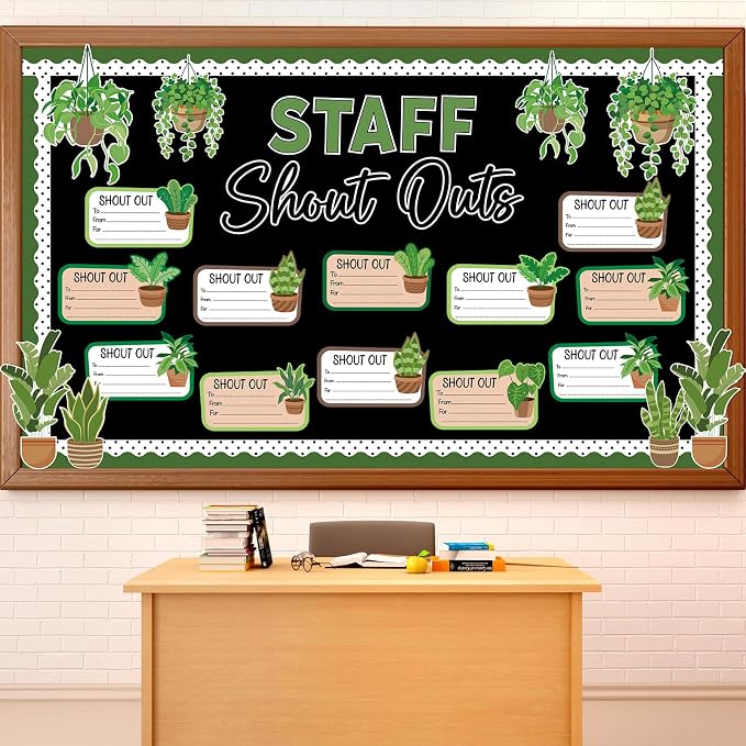 Plant Theme Staff Shout Outs Bulletin Board Decorations Plants Staff Shout Outs