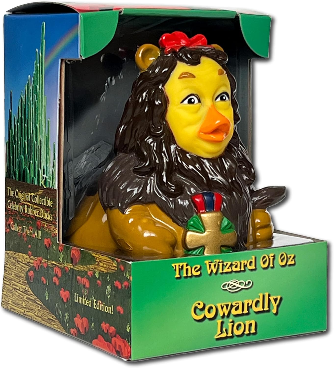 CelebriDucks - Cowardly Lion - Floating Rubber Ducks - Collectible Bath Toy Gift for Kids & Adults of All Ages