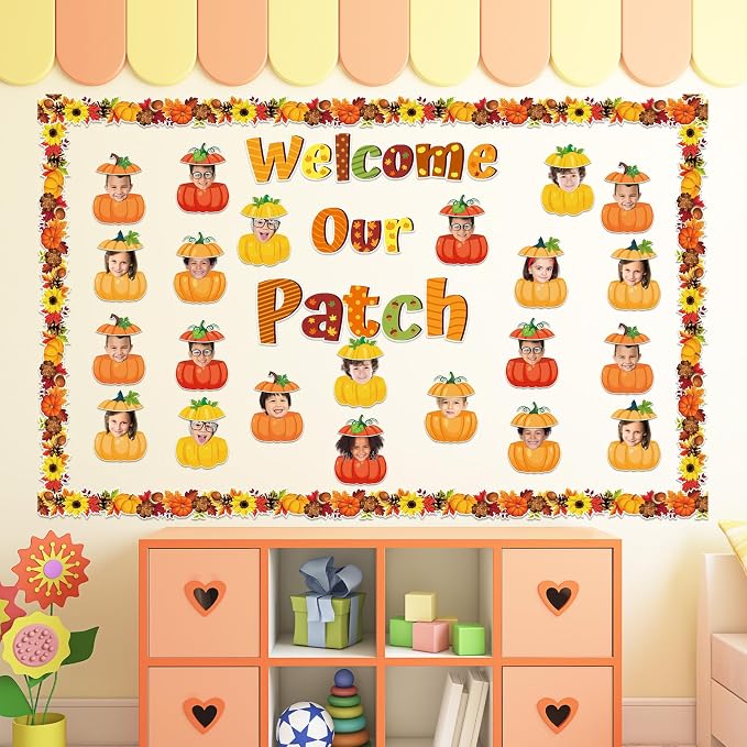 gisgfim 80Pcs Fall Pumpkin Cutouts Thanksgiving Fall Decorations Bulletin Board