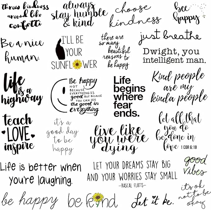 300PCS Positive Motivational Words Stickers