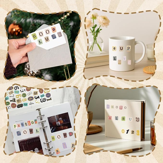 30 Sheets Vintage Letter Stickers