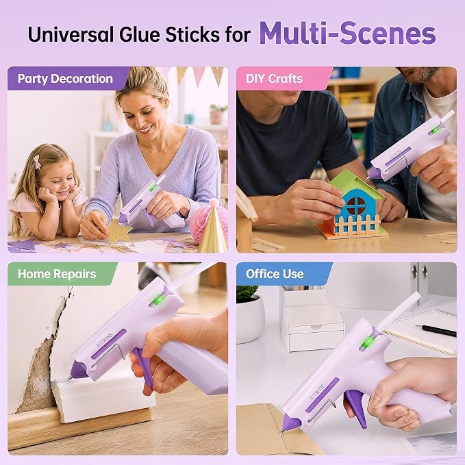 Cordless Hot Glue Gun, Fast Preheating Mini Glue Gun and 20 Sticks Set