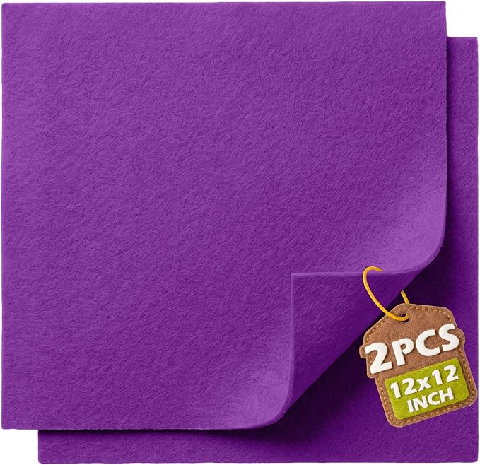Purple Soft Felt Sheets for Crafts, 1.6mm Thick, Handmade Crafts, DIY Projects