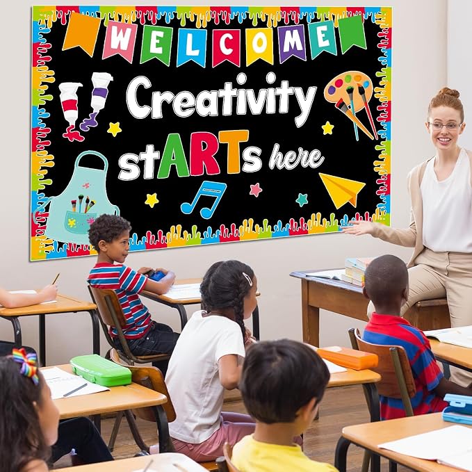 Art Paint Bulletin Board for Classroom Decorations Creativity Starts Here