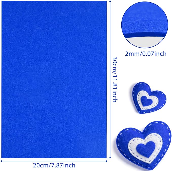 NEBURORA 12 Pcs 2mm Thick Stiff Felt Sheets