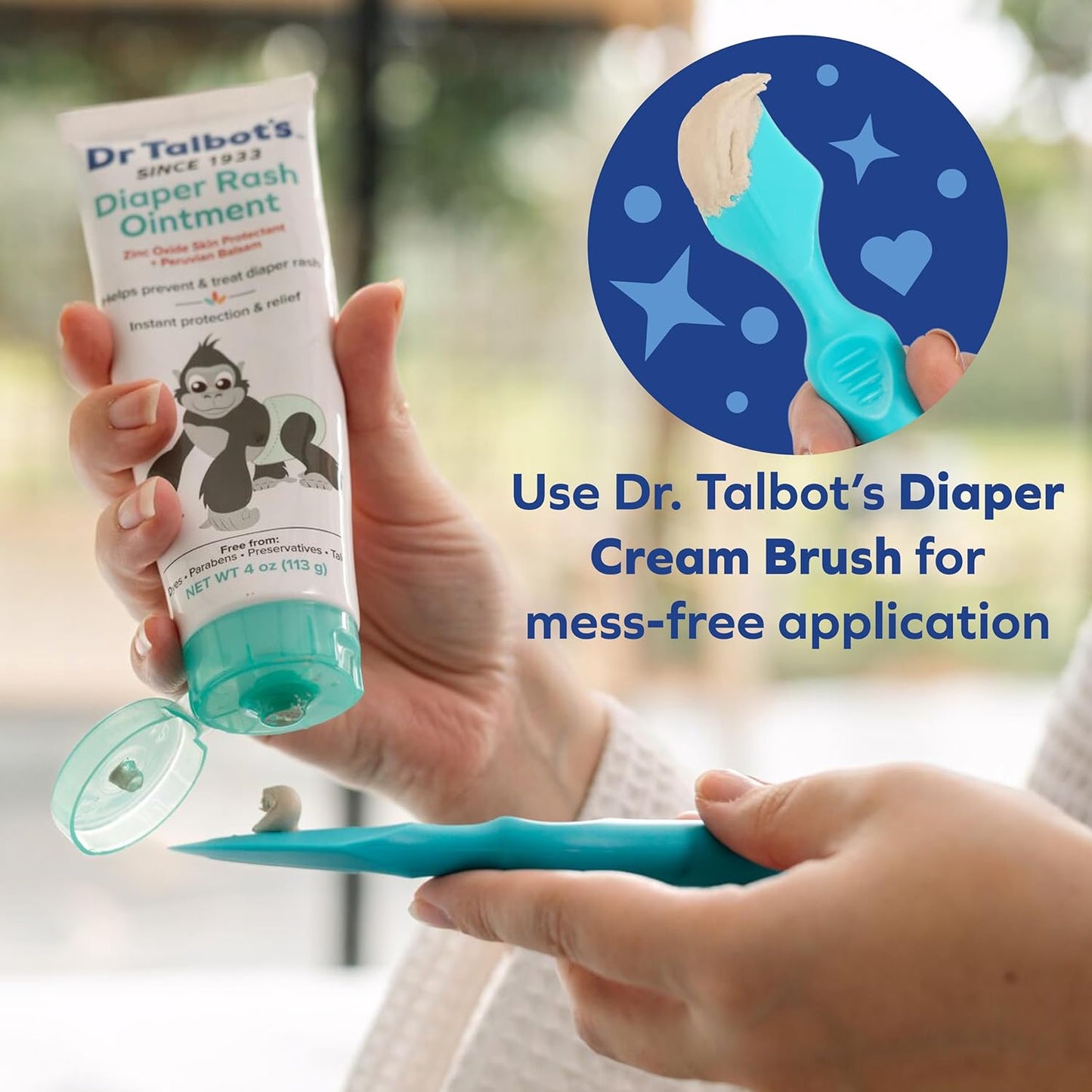 Dr. Talbot's Baby Diaper Rash Ointment - 4 oz - Zinc Oxide Skin Protectant with Peruvian Balsam - Treats and Prevents Rash