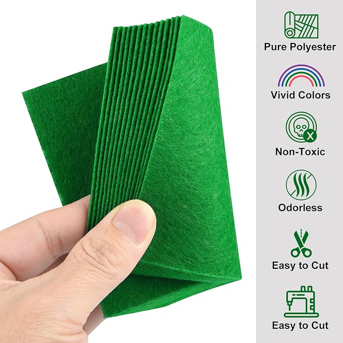 Morcheiong 50 Pcs Felt Fabric Soft Felt Fabric Sheet