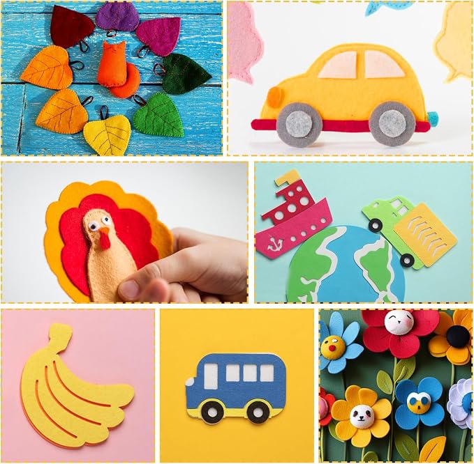 10Pcs Felt Sheets Fabric, 1mm | Polyester,