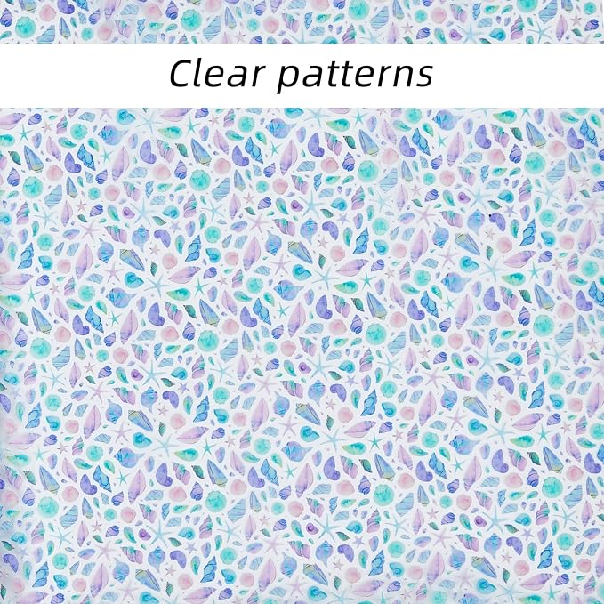 Printed TPU Jelly Faux Leather Fabric, 47.2 x 11.8 Inch Transparent Clear Jelly