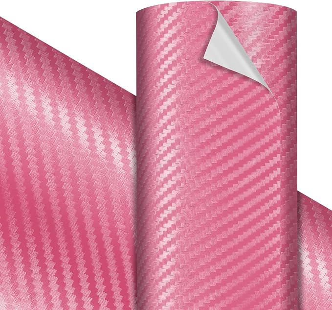 VViViD Premium 3D Pink Carbon Craft Vinyl Roll 1ft x 5ft – Bubble-Free Air