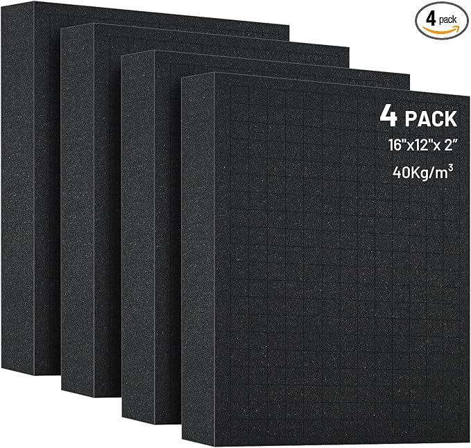 4 PCS 16x12x2 Inch Pick and Pluck Foam Inserts