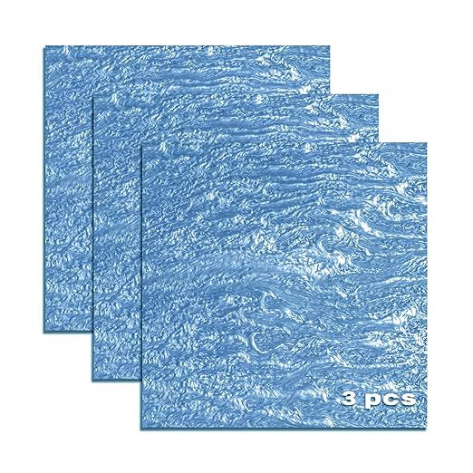 TOEPODO Pearlescent Ripple Cast Acrylic Sheets 1/8 Thick Marble Acrylic Sheets