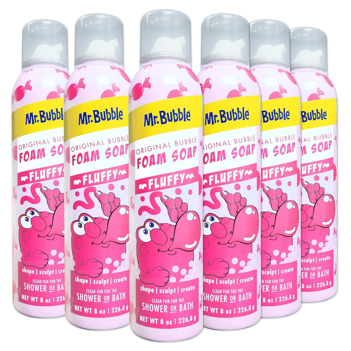 Mr. Bubble Original Foam Soap, Bubblegum Scent, 8 OZ, pack of 6
