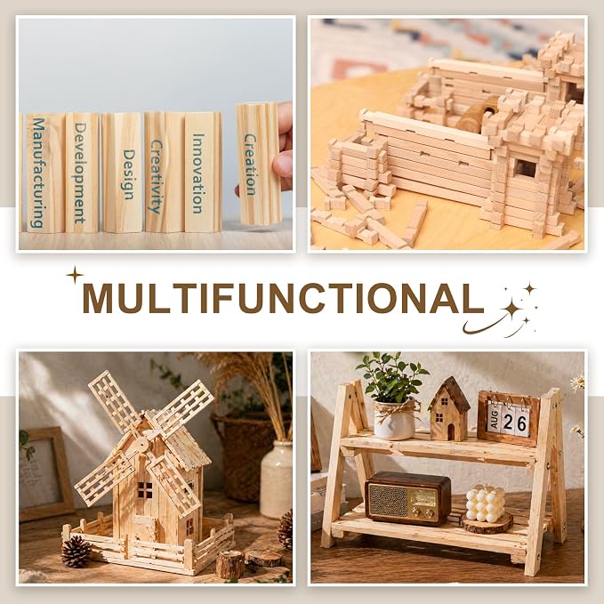 MECCANIXITY 6Pcs Basswood Sticks