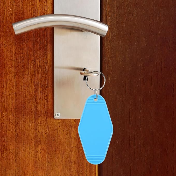Yoption 50pcs Blank Motel Keychain Bulk