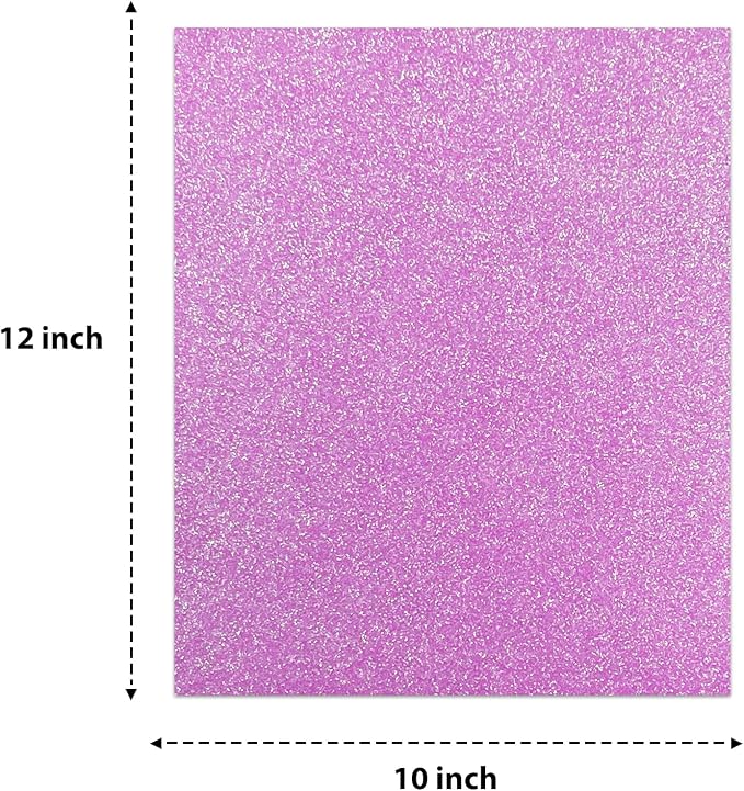 Efuncro- 12'' x 10'' x 10 Sheets Glitter HTV Heat Transfer Vinyl, Iron on