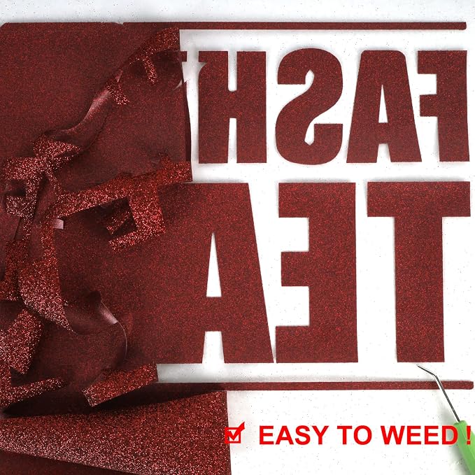 FUNKAKA Glitter Heat Transfer HTV Vinyl Bundle, 12 Rolls 12" x 3ft Iron On Vinyl