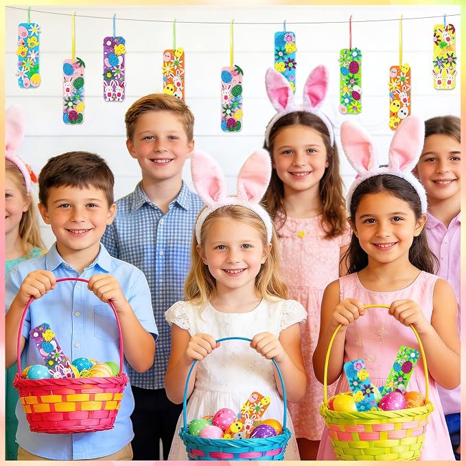 Easter Kids Craft Kit 36Sets Spring Foam Stickers Bookmark Ornament Decor | 36