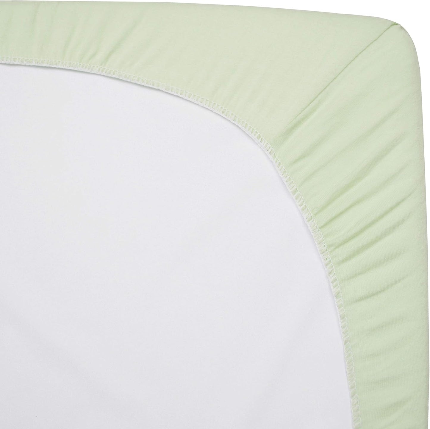 American Baby Company 100% Natural Cotton Fitted Cradle/Bassinet Sheet 36" x 18" - Soft, Breathable & Hypoallergenic Bed Sheet, Green, Neutral for Boys & Girls